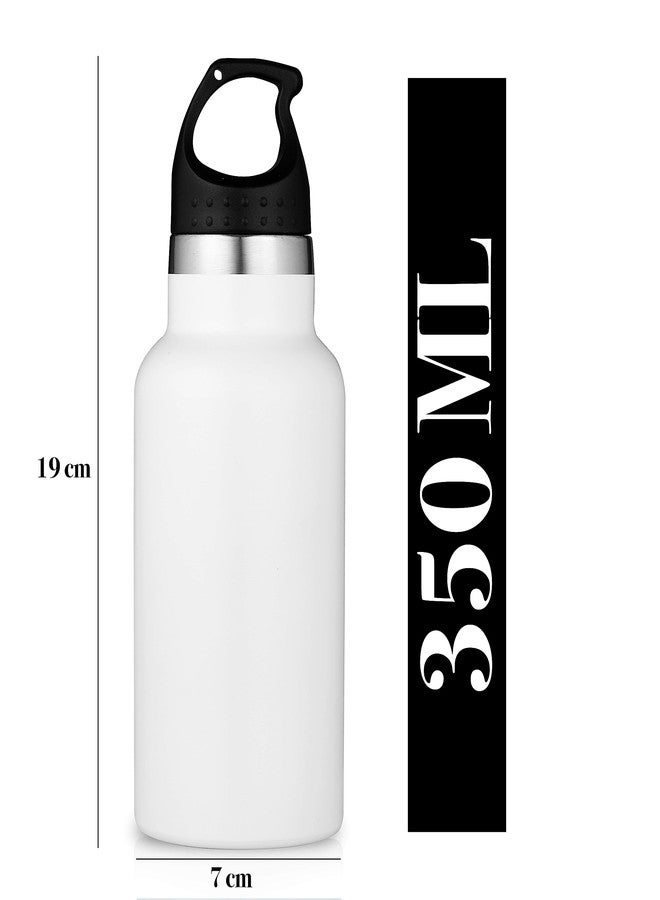 ستار ورك زجاجة ماء معزولة بتفريغ الهواء من الفولاذ المقاوم للصدأ من ستار وورك، سعة 350 مل - جدار مزدوج مانع للتسرب | زجاجة للمكتب | النادي الرياضي | المنزل | المطبخ | المشي لمسافات طويلة | الرحلات | زجاجة للسفر (عبوة من قطعة واحدة | أبيض) - Image 2